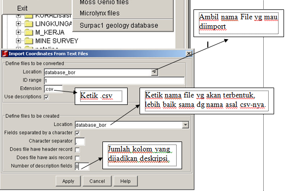 surpac drillholes to string file