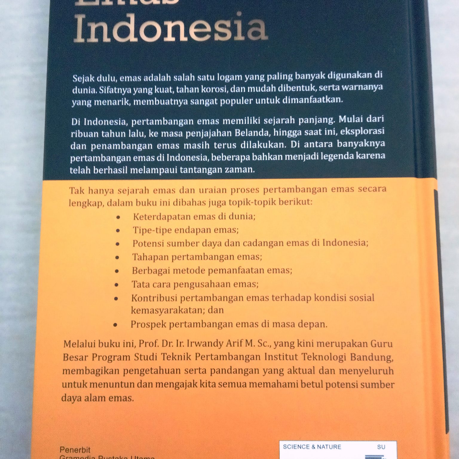 Buku Emas Indonesia Karya Prof. Dr. Ir. Irwandy Arif, M. Sc