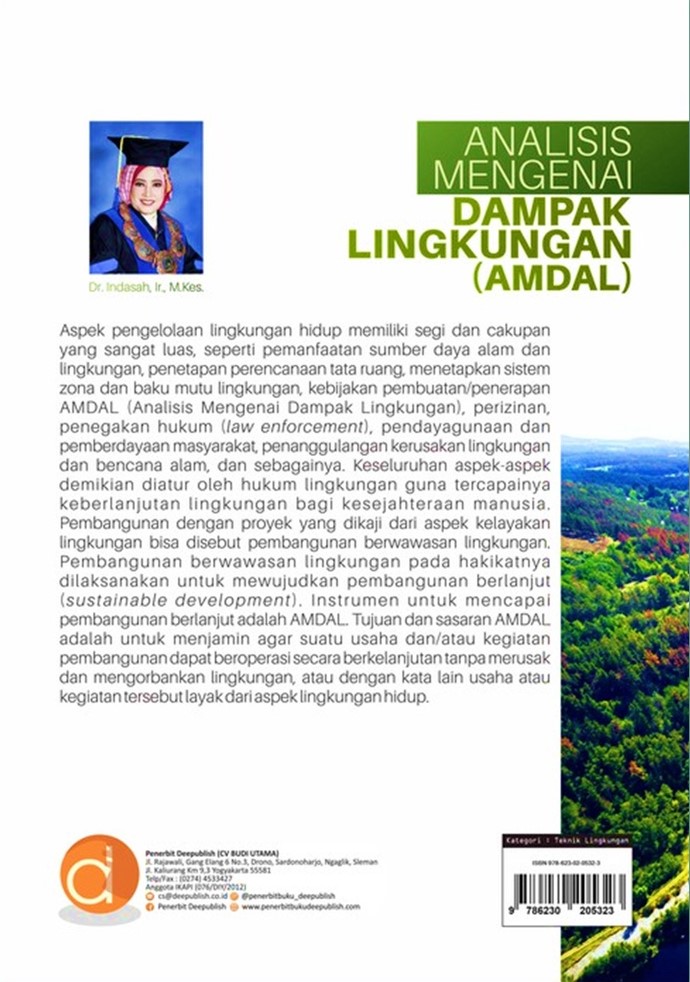 Buku Analisis Mengenai Dampak Lingkungan (AMDAL) Indasah Deepublish - Buku ORIGINAL Buku Lingkungan