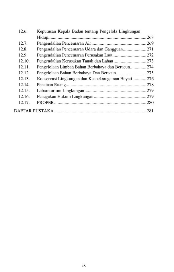 Daftar Isi Buku Analisis Mengenai Dampak Lingkungan (AMDAL) Indasah Deepublish - Buku Lingkungan