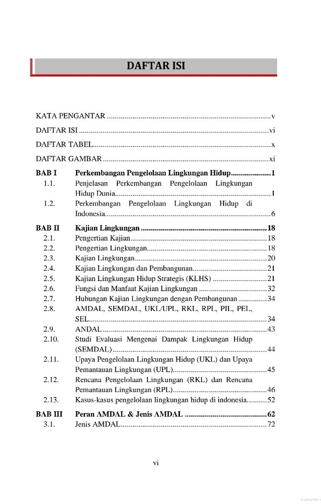 Daftar Isi Buku Analisis Mengenai Dampak Lingkungan (AMDAL) Indasah Deepublish - Buku ORIGINAL DP03489A Buku Lingkungan